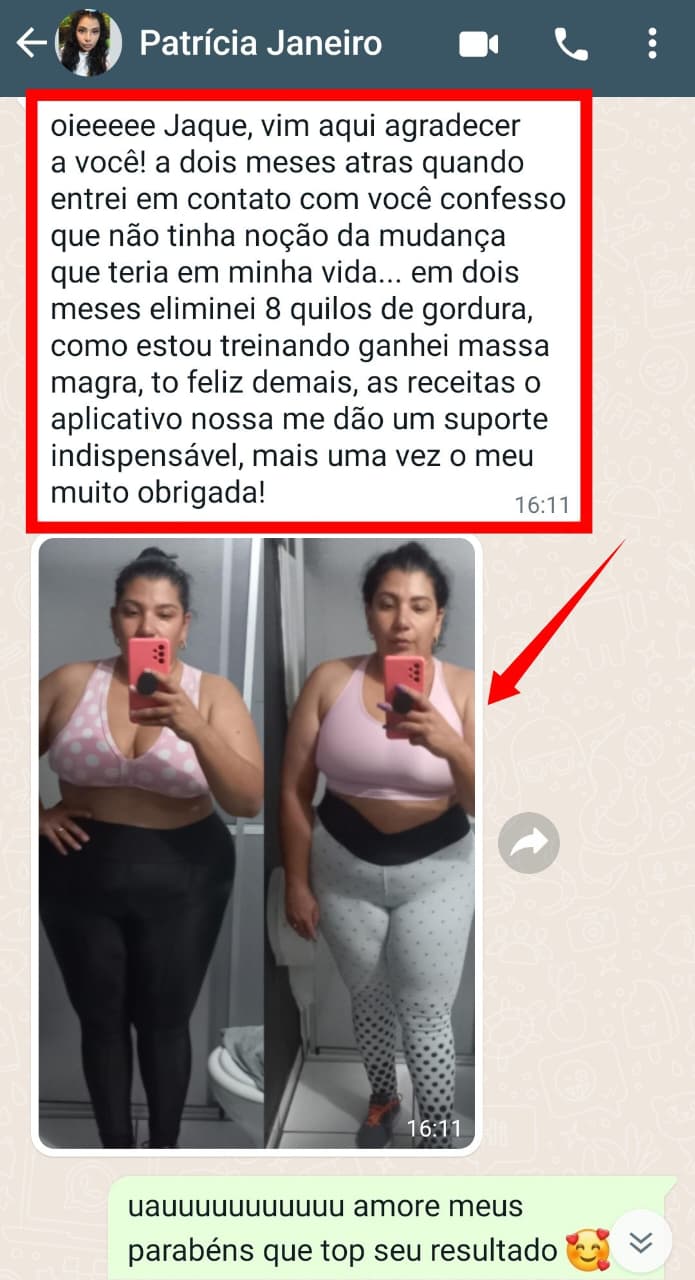 Patrícia eliminou 8 kilos 😱